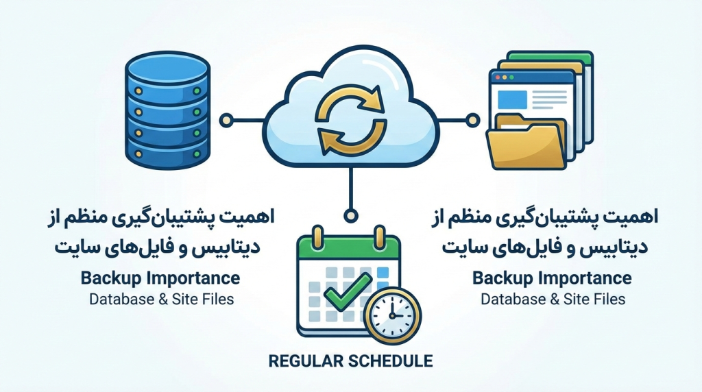 اهمیت پشتیبان‌گیری منظم از دیتابیس و فایل‌های سایت